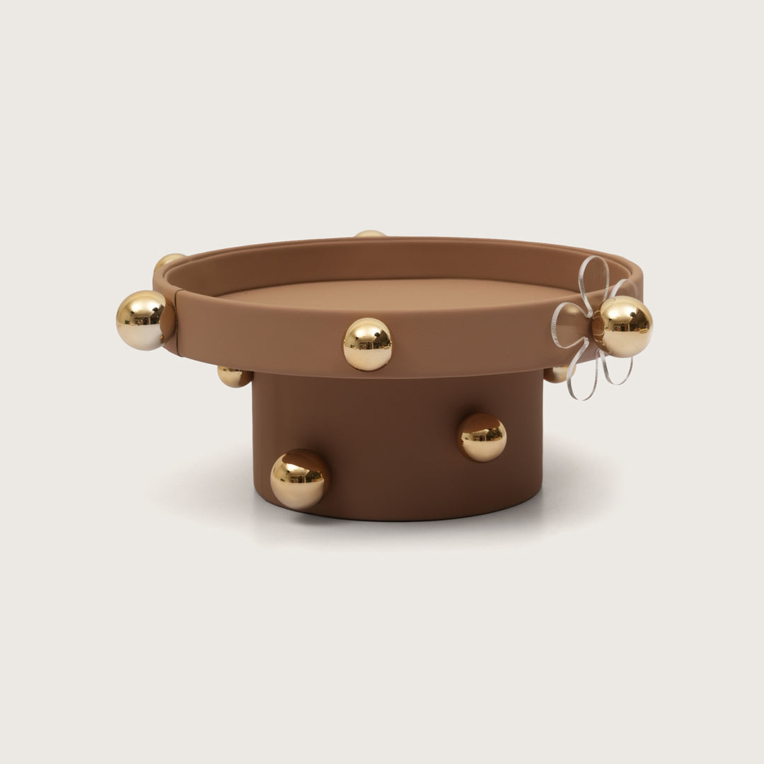 Sphere-Embellished Round Desk Organiser