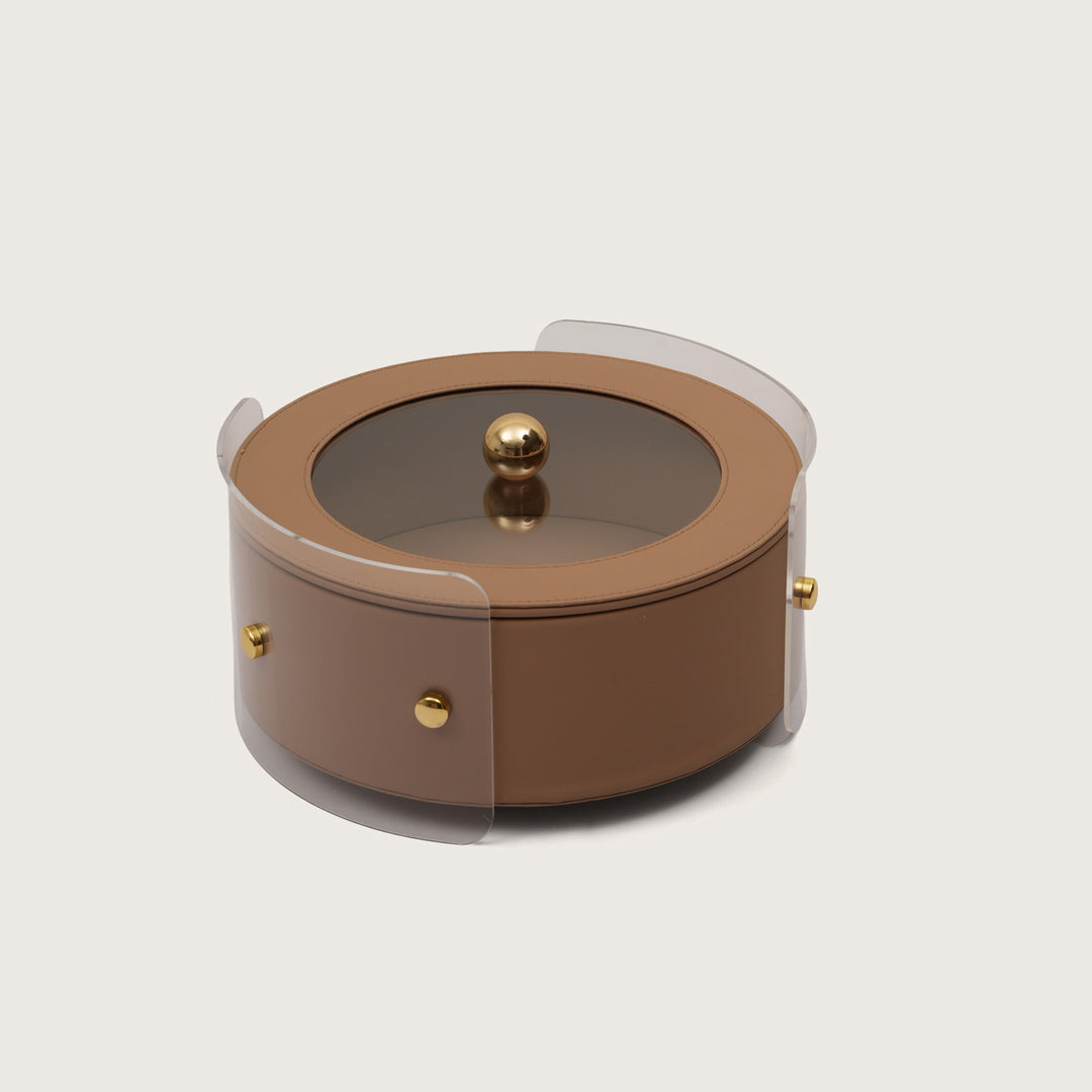 Round Organiser Storage Box With Lid