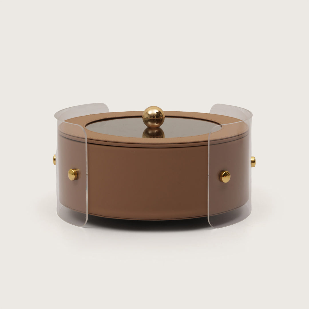 Round Organiser Storage Box With Lid
