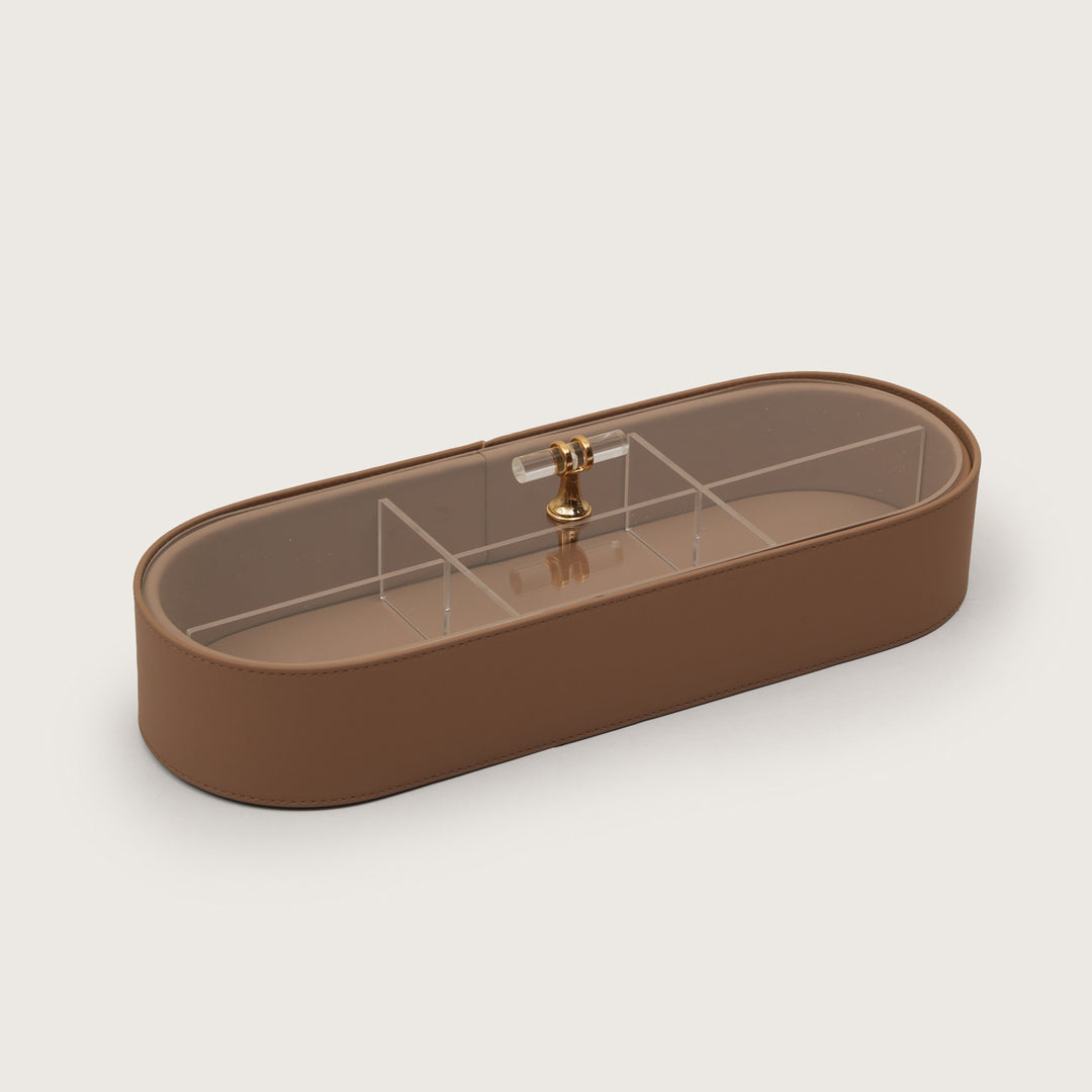 Lux Multicompartment Organizer Brown