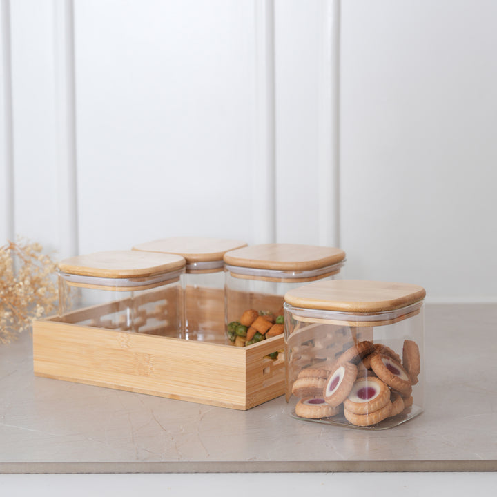 Airtight Webbed Jar Containers | Set of 4