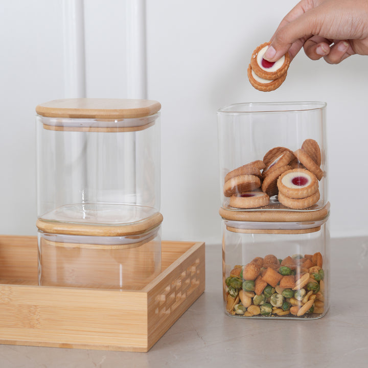 Airtight Webbed Jar Containers | Set of 4