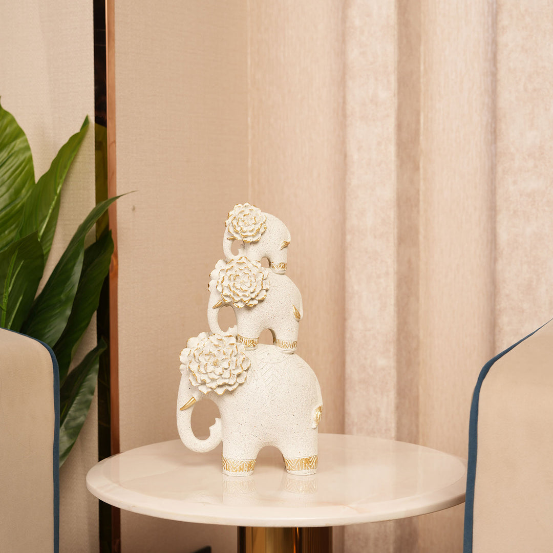 Trio-Base Elephant Sculpture