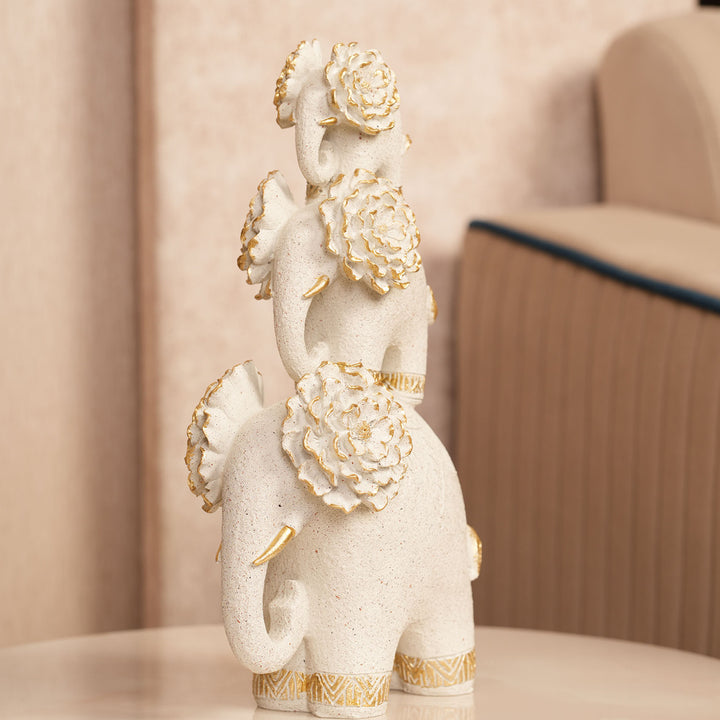 Trio-Base Elephant Sculpture