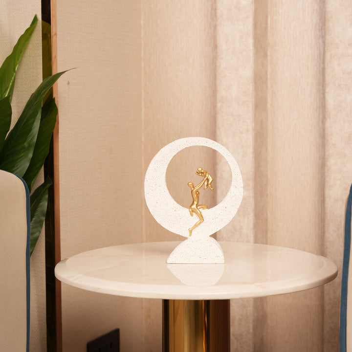 Mother & Baby Figurine with Moon Frame