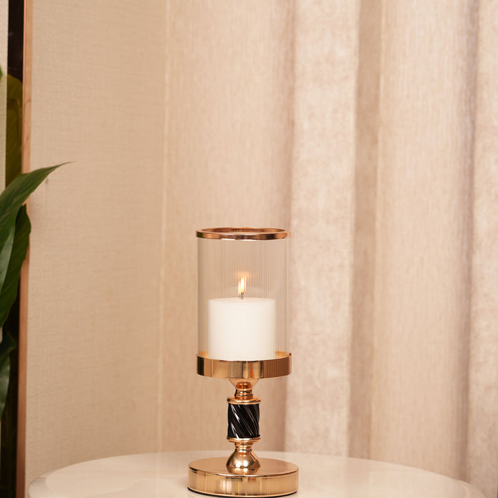 Spindle Candle Holder With Fluted Accent - Medium