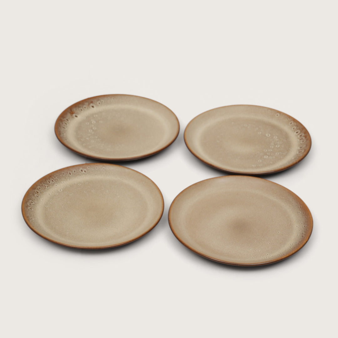 Rustic Earth Quarter Plate: Set of 4