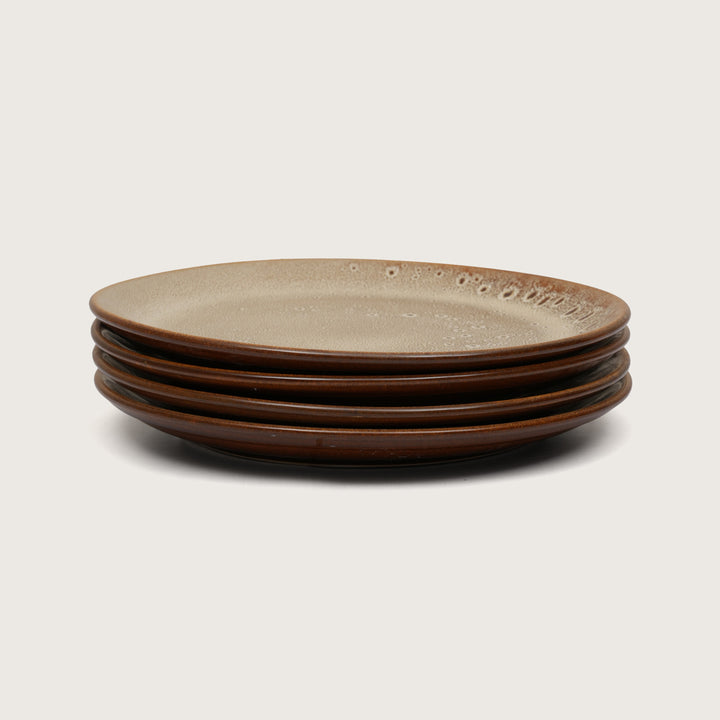 Rustic Earth Quarter Plate: Set of 4