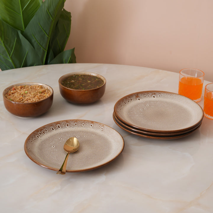 Rustic Earth Dinner Plate: Set of 4