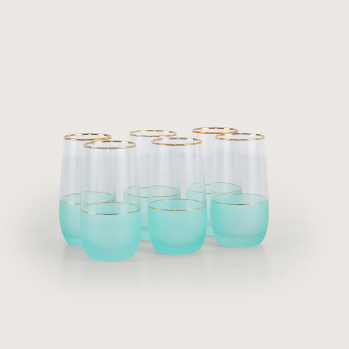 Frosted Glasses with Gold Rim