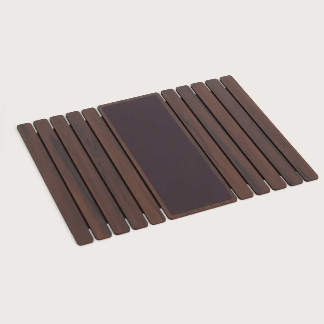 Sofa Armrest Tray Oak & Brown