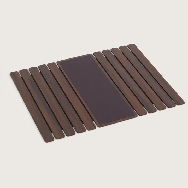 Sofa Armrest Tray Oak & Brown