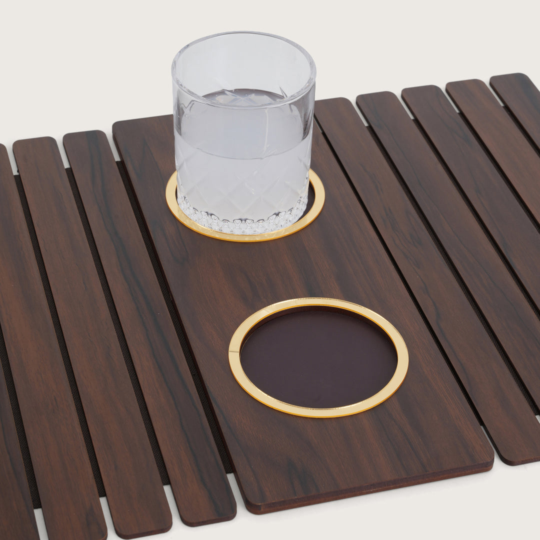 Sofa Armrest Tray with Anti-Slip Center