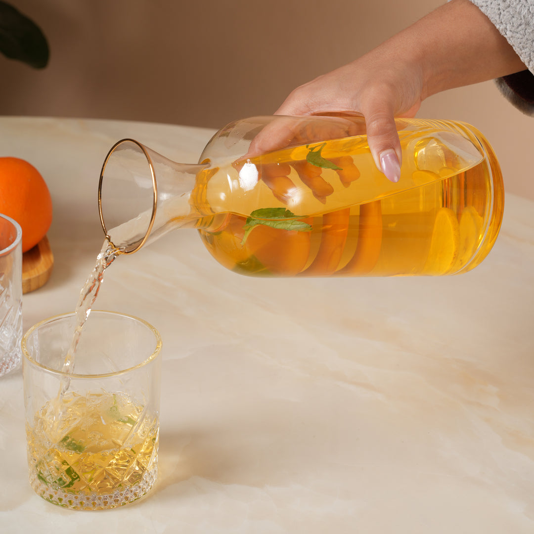 Glass Pitcher 1.5L with Wooden Lid