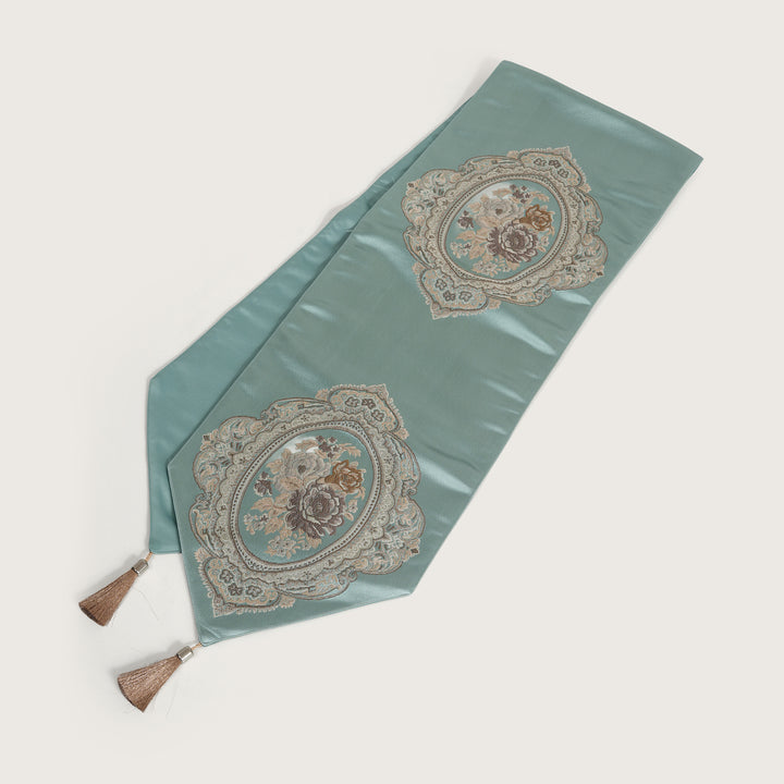 Victorian Table Runner with Tasseled Ends In 4 Shades
