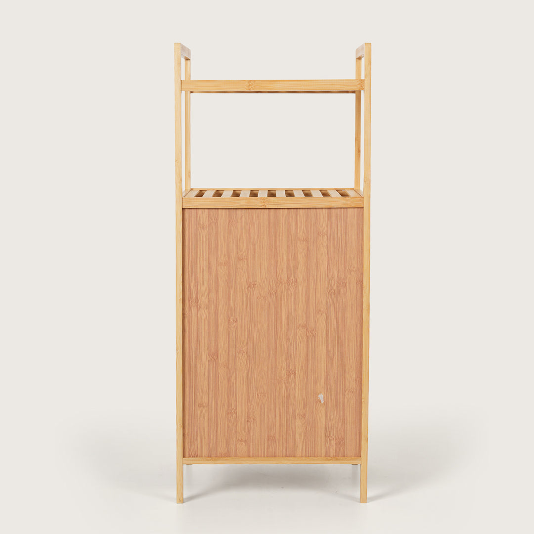 Tilt-Out Laundry Hamper with Storage Shelves