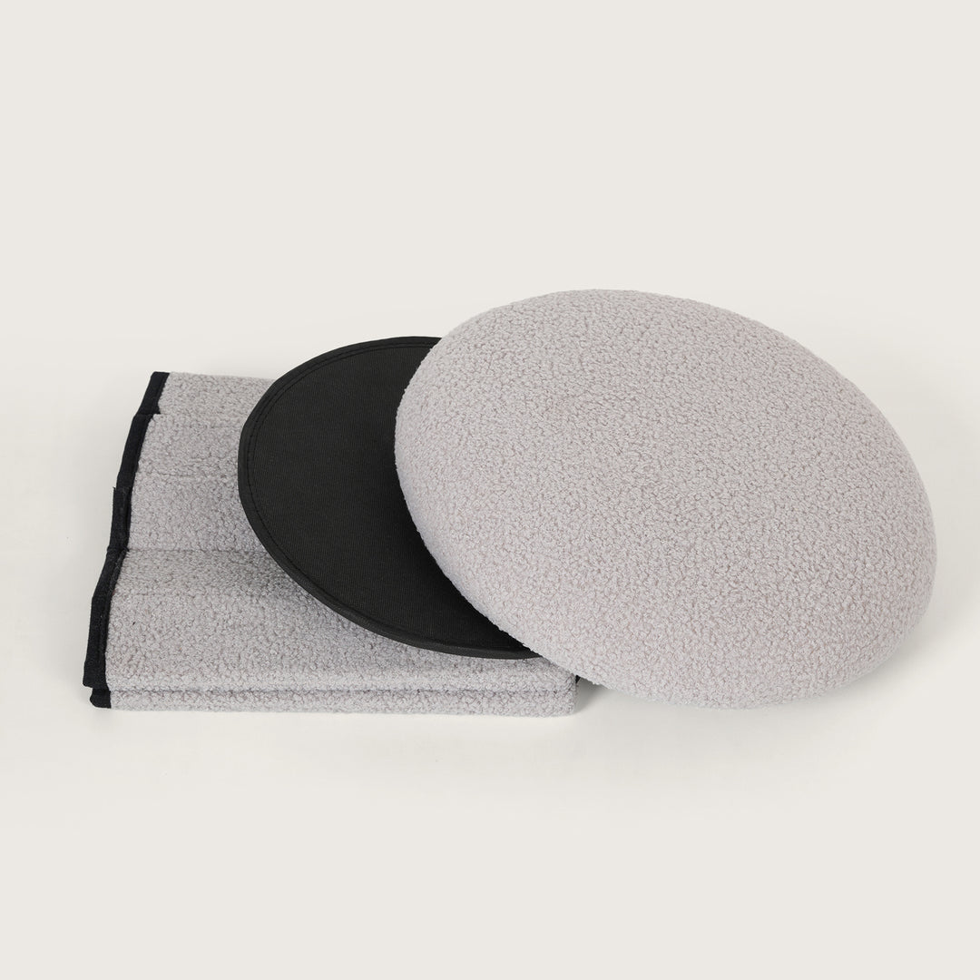 Mushroom Shaped Pouffe with Storage - Grey