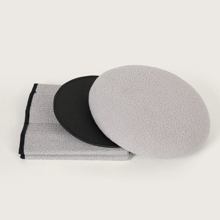 Mushroom Shaped Pouffe with Storage - Grey