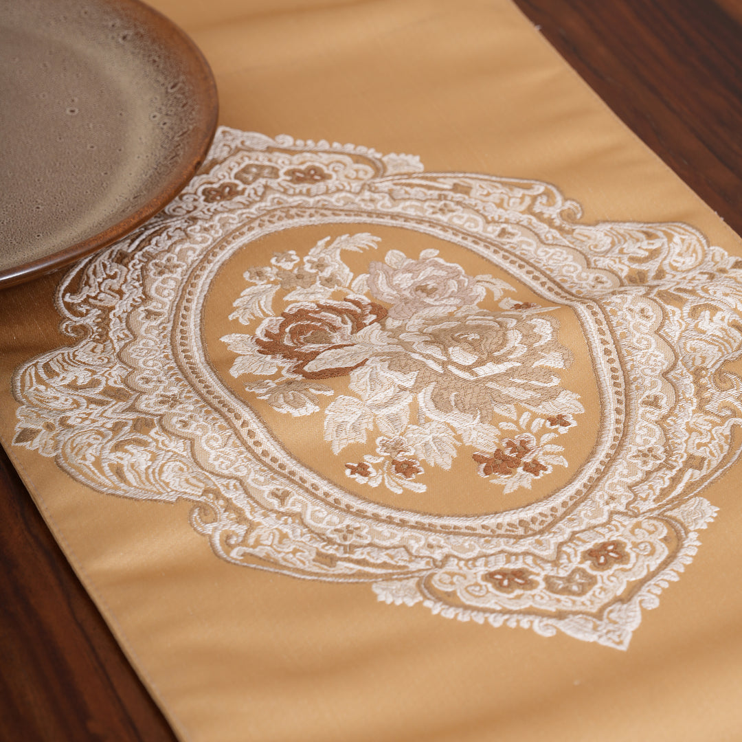 Victorian Table Runner with Tasseled Ends In 4 Shades
