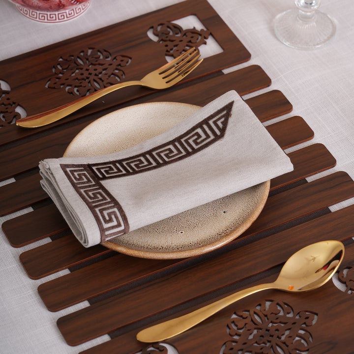Mist Grey Premium Table Napkins - Set of 6