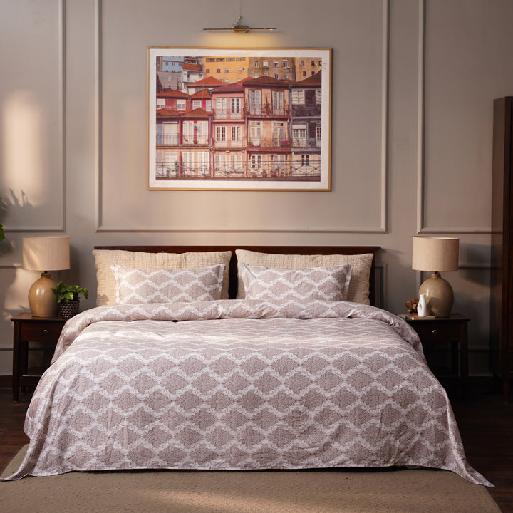 Sense Double Bedsheet 100% cotton (108x108 INCH) with 2 Pillow Covers | Super Soft Lux Cotton