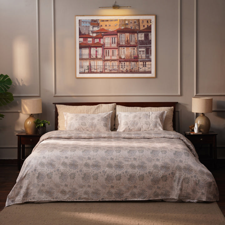 Sense Double Bedsheet 100% cotton (108x108 INCH) with 2 Pillow Covers | Super Soft Lux Cotton