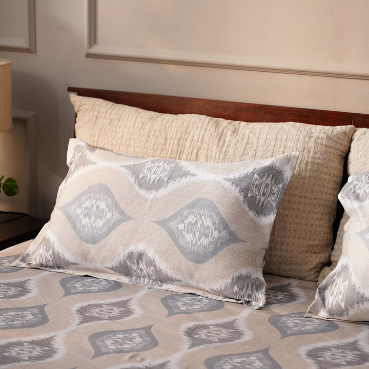 Sense Double Bedsheet 100% cotton (108x108 inch) with 2 Pillow Covers | Super Soft Lux Cotton