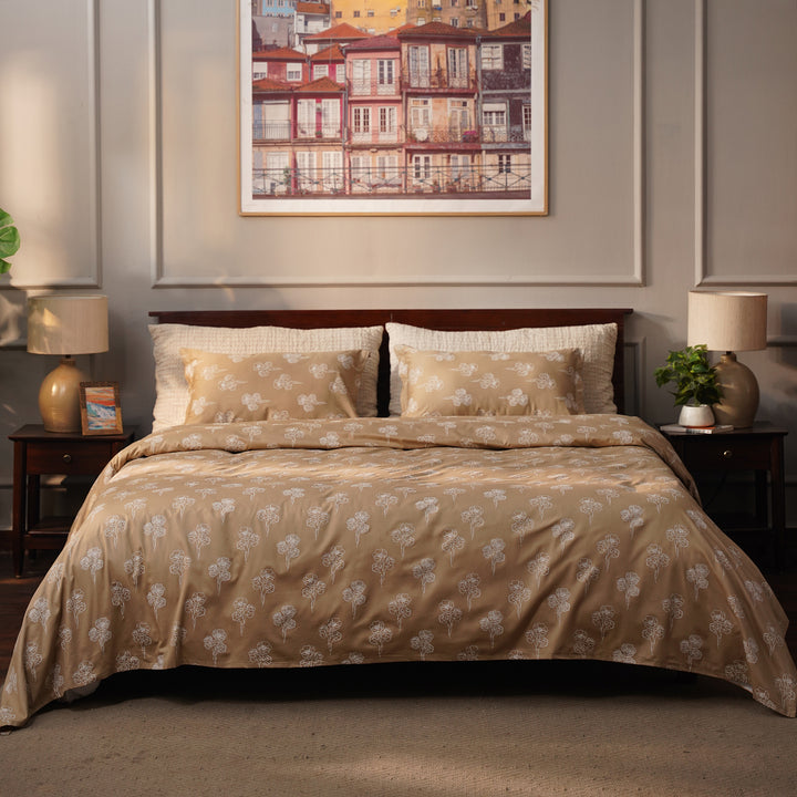 Vogue Floral Double Bedsheet (108x108) with 2 Pillow Covers