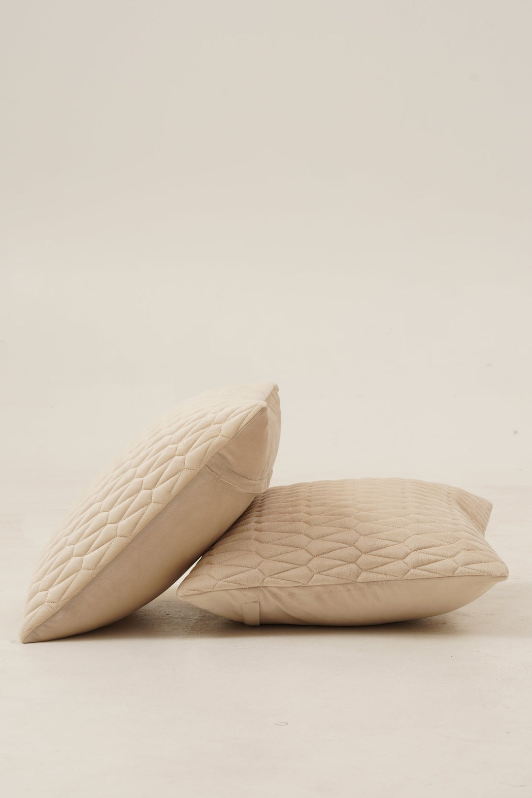 Sapphire Cushion Cover 16 x 16. Set of 2 (Beige)