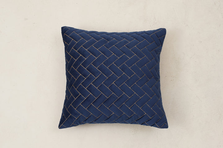 Quad Cushion Cover 16 x16. Set of 2 (Blue)