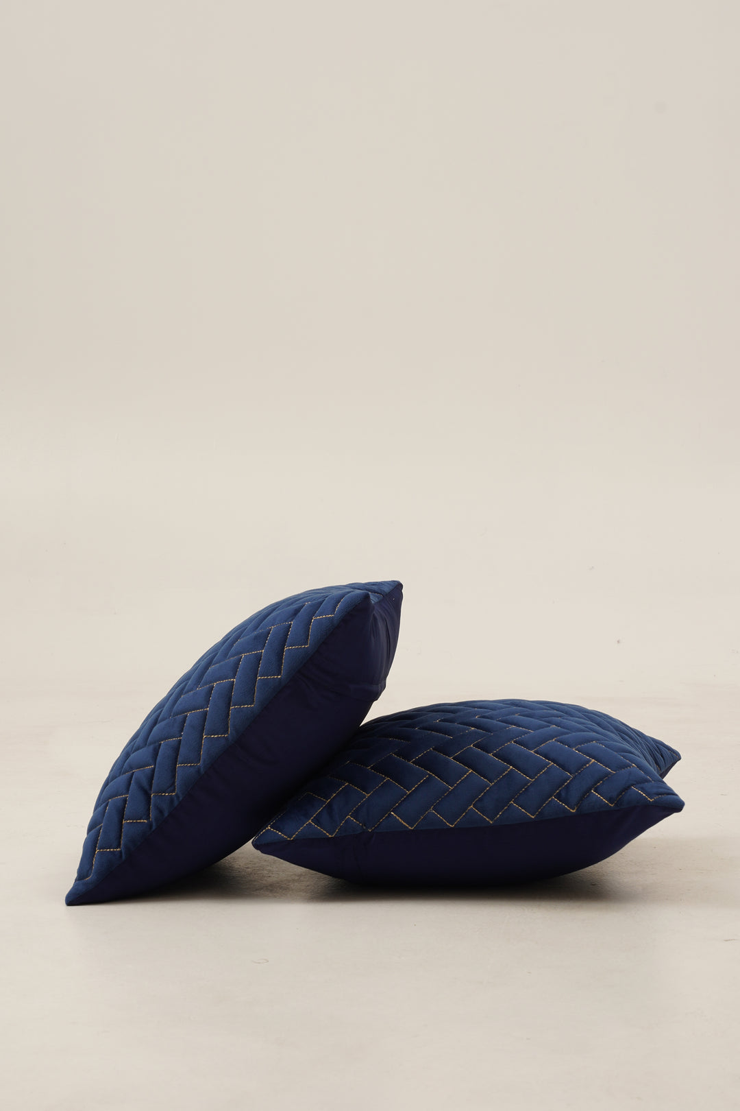 Quad Cushion Cover 16 x16. Set of 2 (Blue)