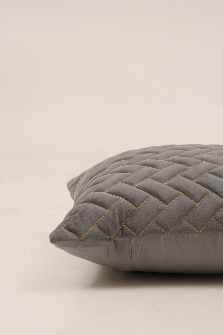 Quad Cushion Cover  16 x16. Set of 2 (Grey)