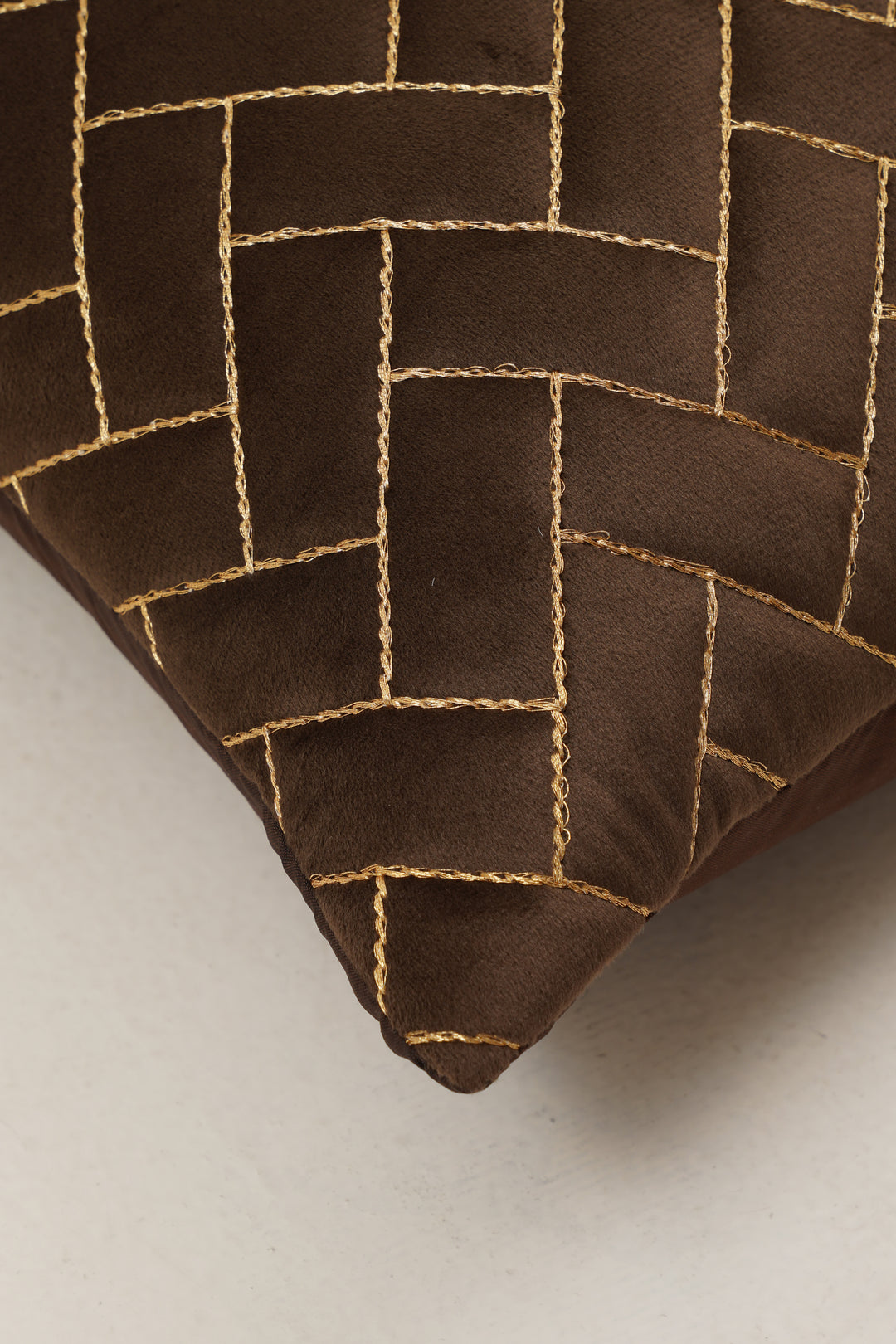 Quad Cushion Cover  16 x16.Set of 2  (Dark Brown)