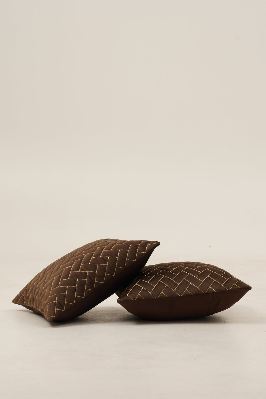 Quad Cushion Cover  16 x16.Set of 2  (Dark Brown)