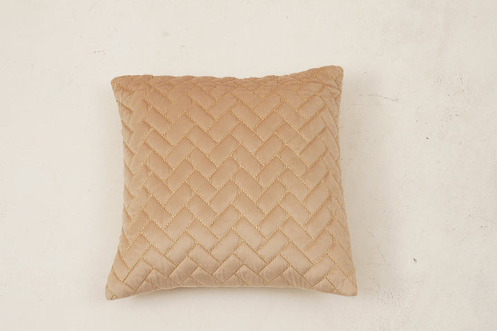 Quad Cushion Cover 16 x16. Set of 2 (Beige)