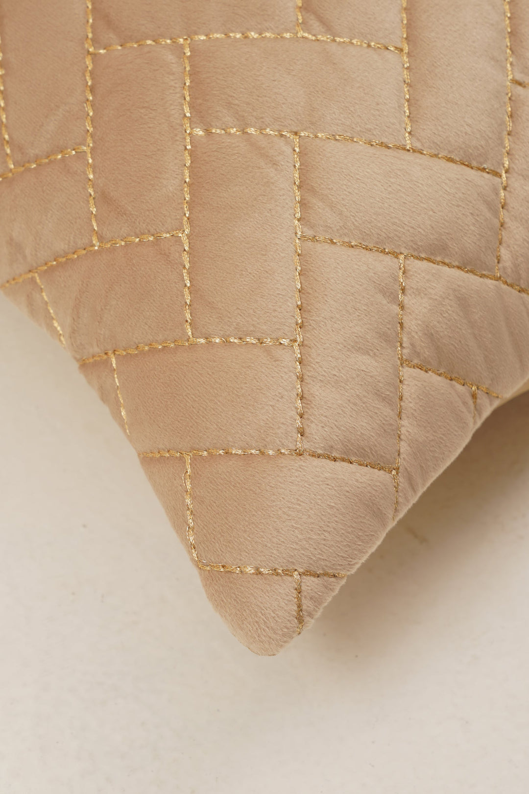 Quad Cushion Cover 16 x16. Set of 2 (Beige)