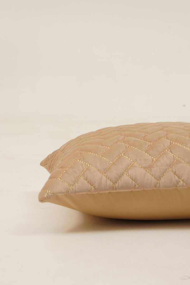 Quad Cushion Cover 16 x16. Set of 2 (Beige)
