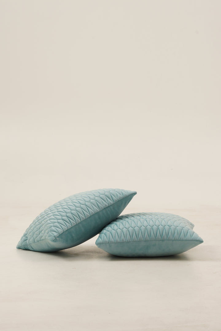 Sapphire Cushion Cover 16 x 16. Set of 2 (Aqua)