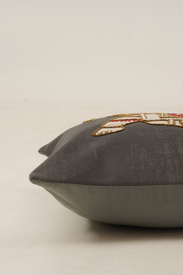 Elephant Cushion Cover  16 x 16 (Grey)