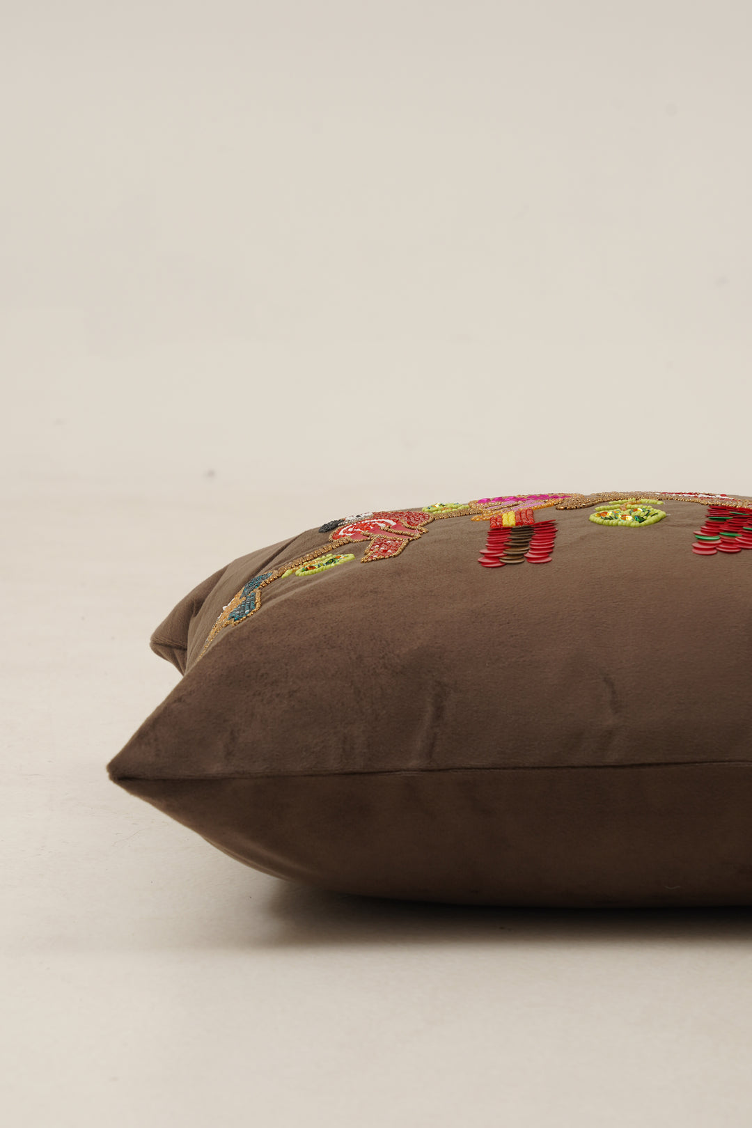 Parrot Cushion Cover 16 x 16 (Brown)