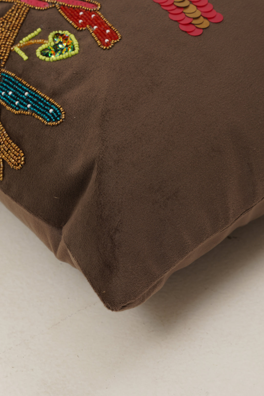 Parrot Cushion Cover 16 x 16 (Brown)