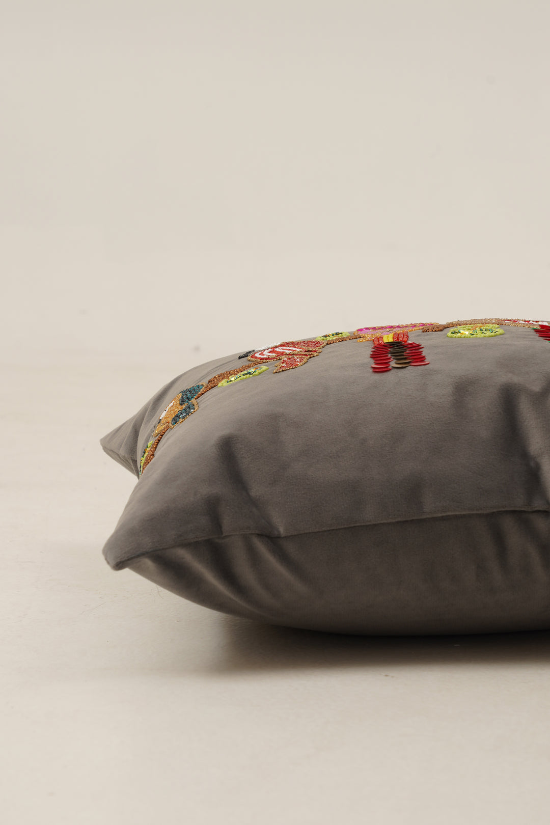 Parrot Cushion Cover 16 x 16 (Grey)