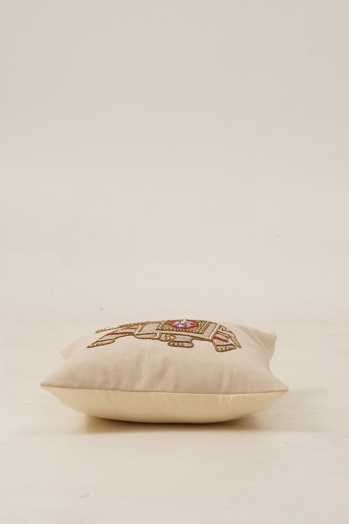 Elephant Cushion Cover 16 x 16 (Beige)