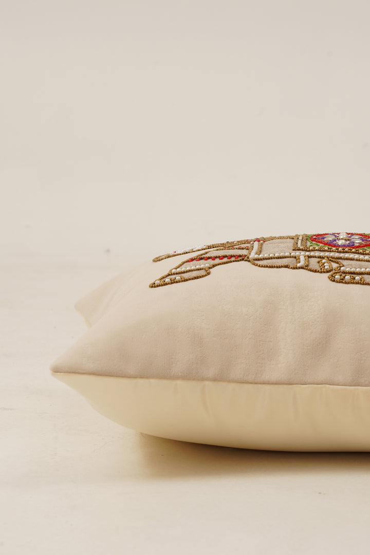 Elephant Cushion Cover 16 x 16 (Beige)