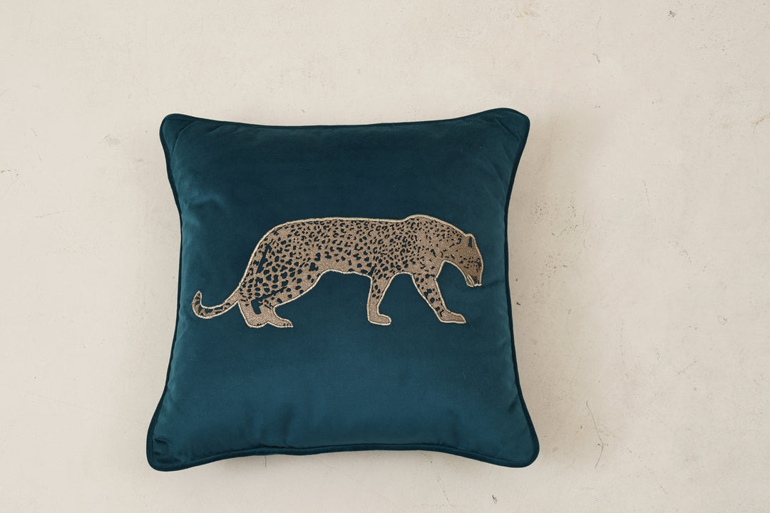 Panther Cushion Cover 16 x 16 (Teal)