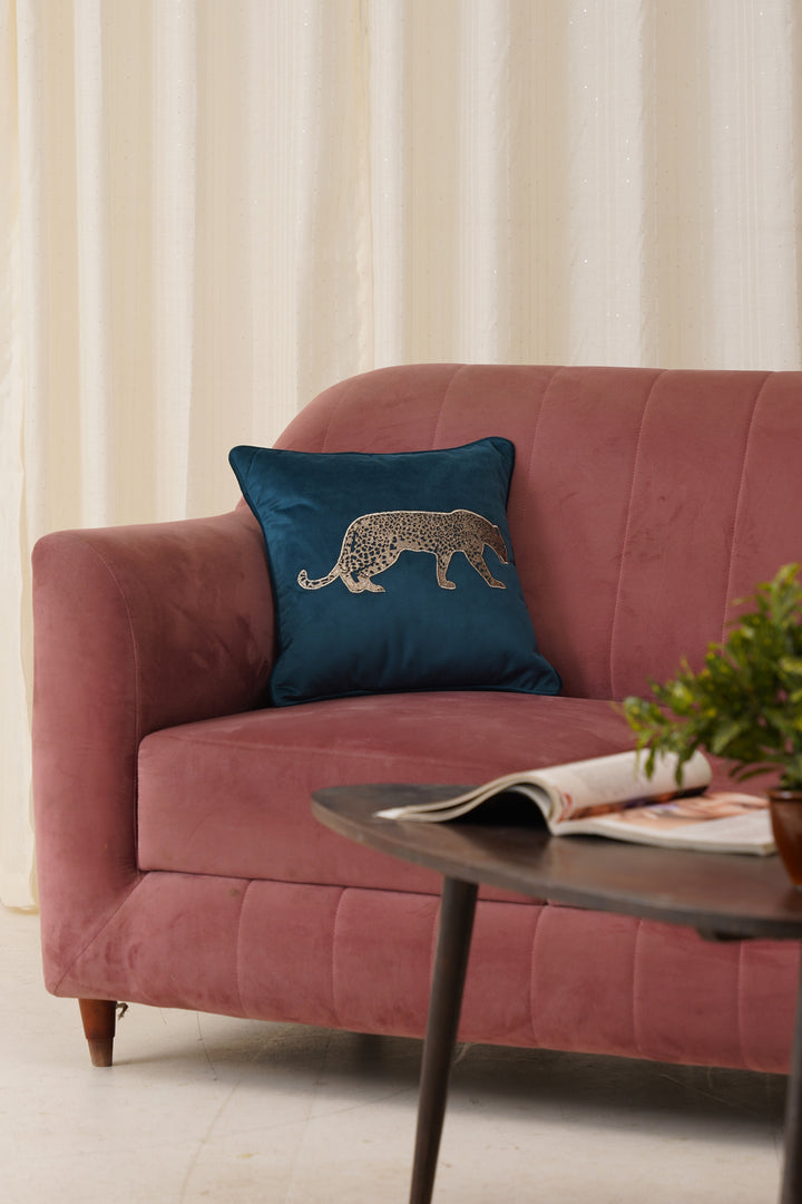 Panther Cushion Cover 16 x 16 (Teal)