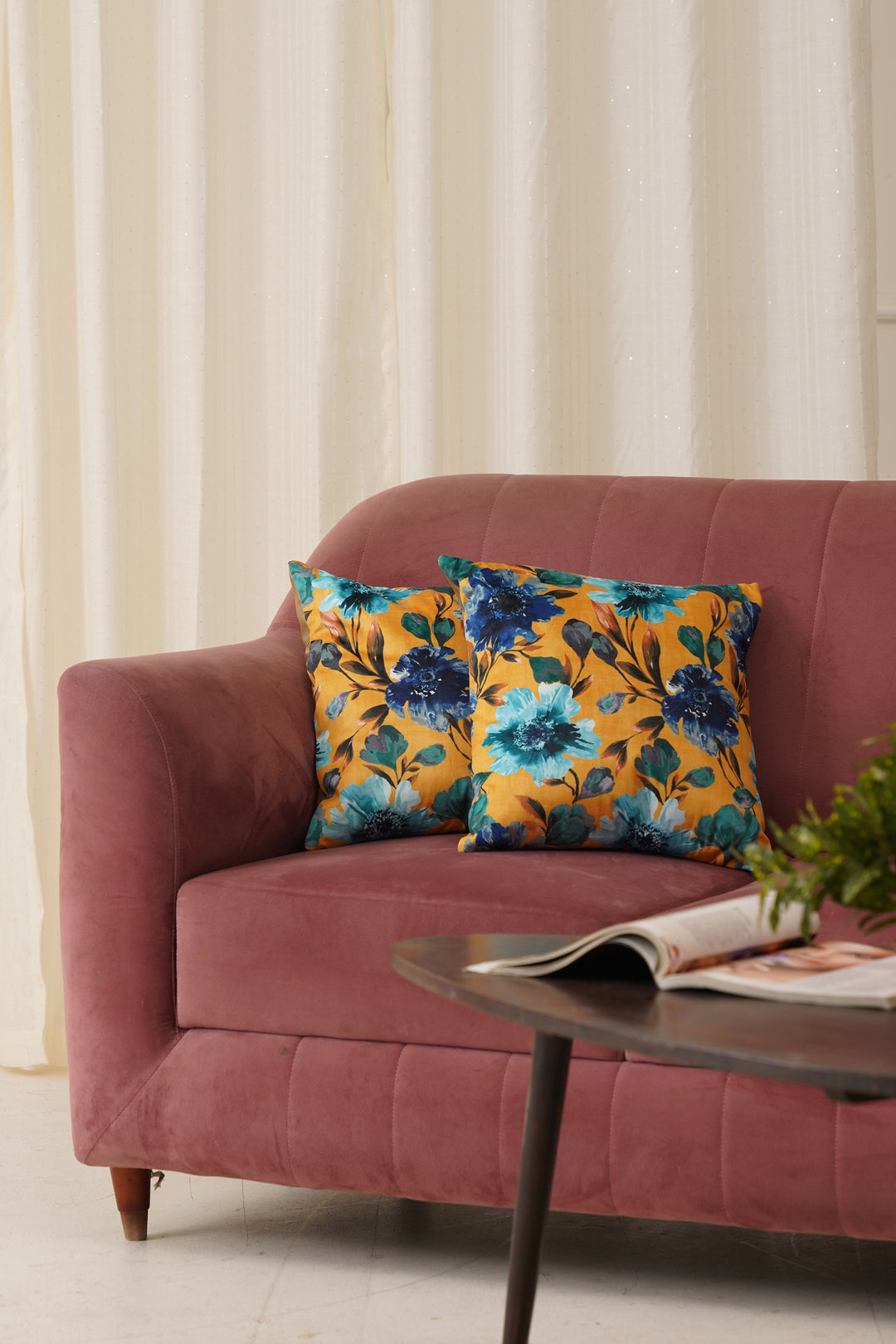 Bloom Floral Cushion Cover 16 x 16 Inch