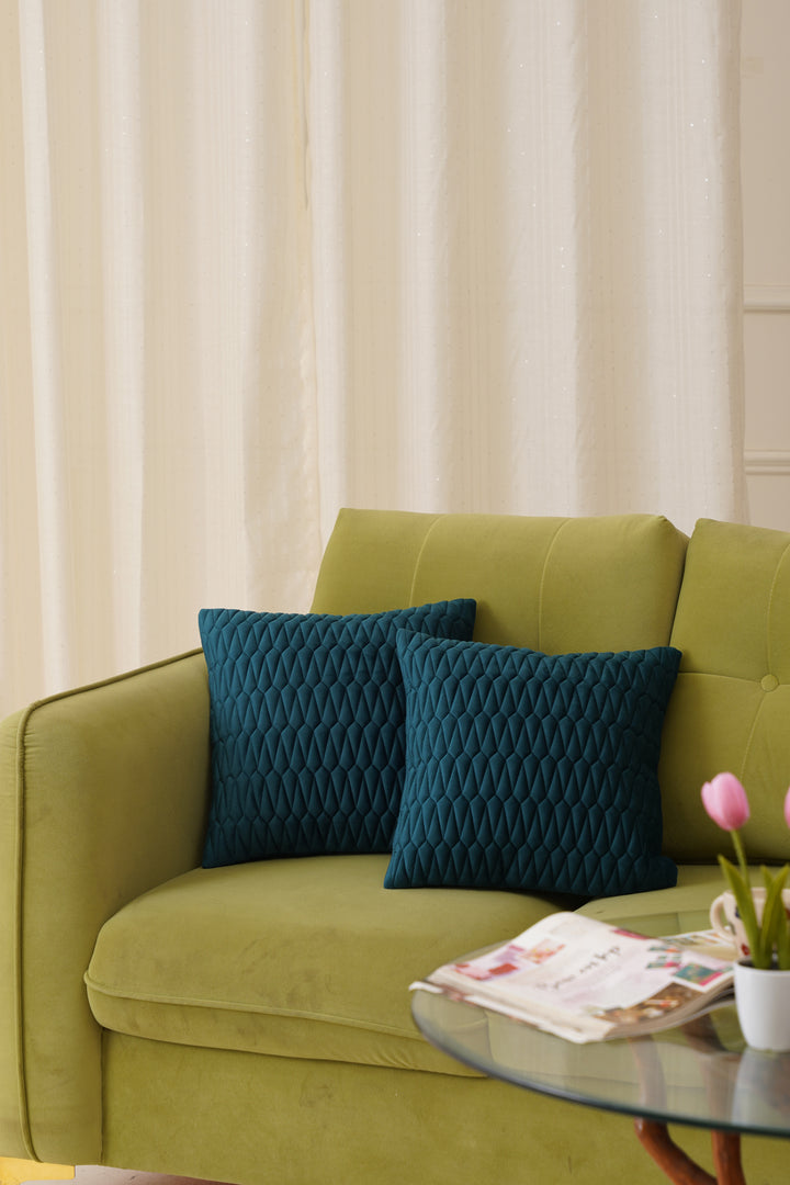 Sapphire Cushion Cover 16 x 16. Set of 2 (teal)