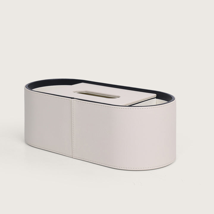 Tissue Box with Storage Organiser with Black Trim