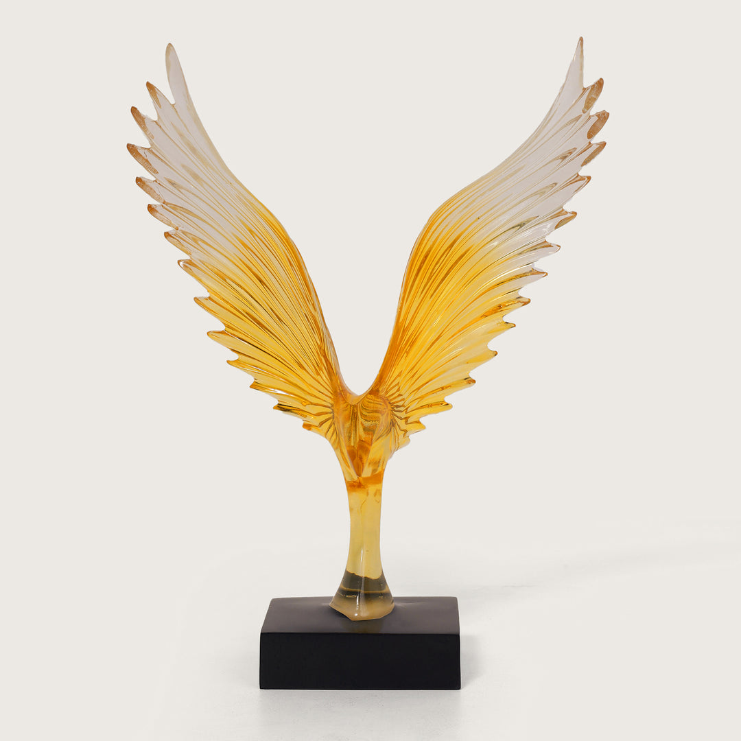 Mighty Bird Wings Showpiece - Amber